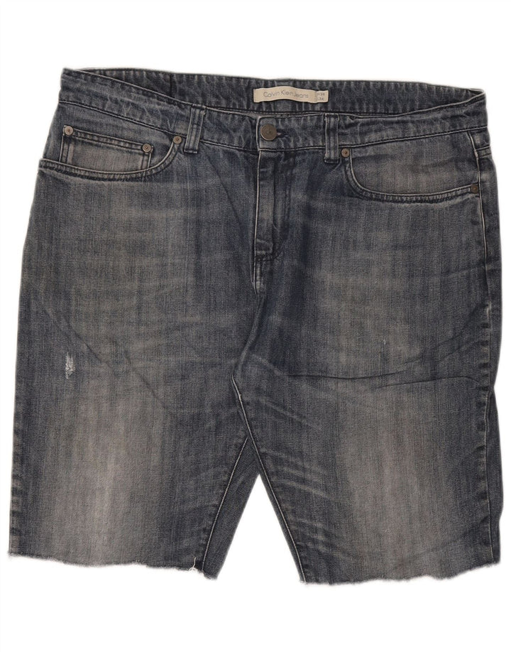 Shorts jeans masculino Calvin Klein W36 grande algodão azul