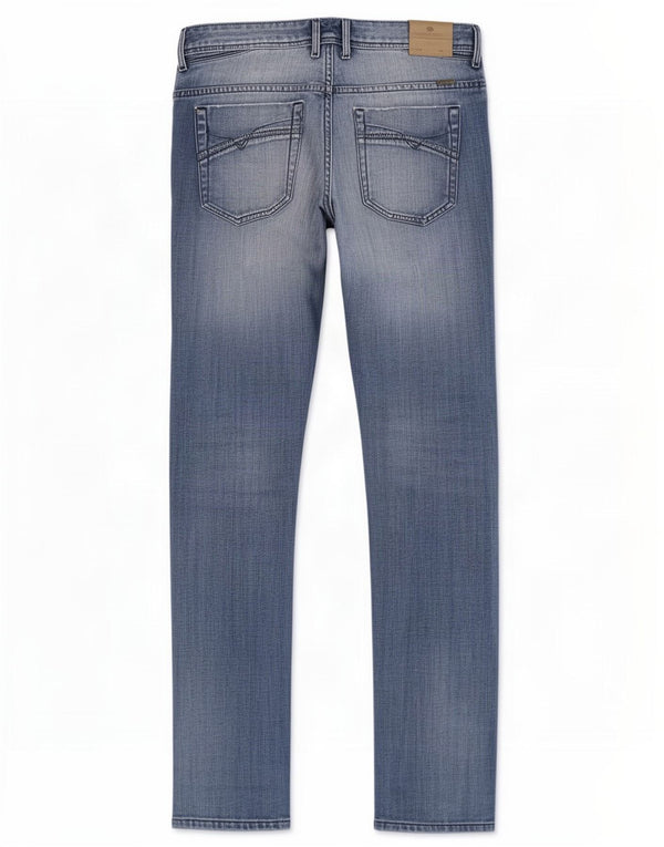 Diesel Masculino Iakop Distressed Tapered Slim Jeans W33 L32 Azul Algodão
