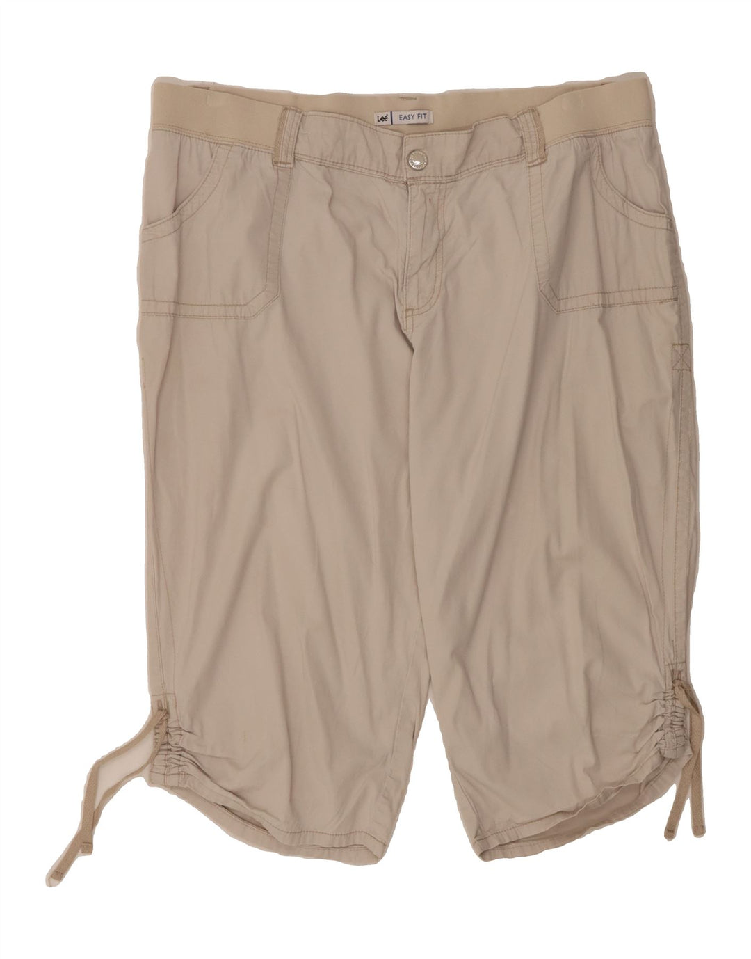 LEE Womens Easy Fit Bermuda Shorts US 20 3XL W42 L18 Beige Cotton Vintage Lee and Second-Hand Lee from Messina Hembry 