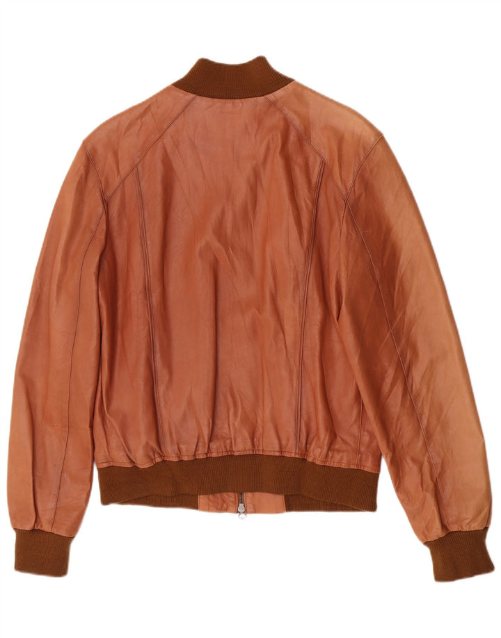 Jaqueta masculina de couro bomber Vimapel IT 50 grande couro marrom