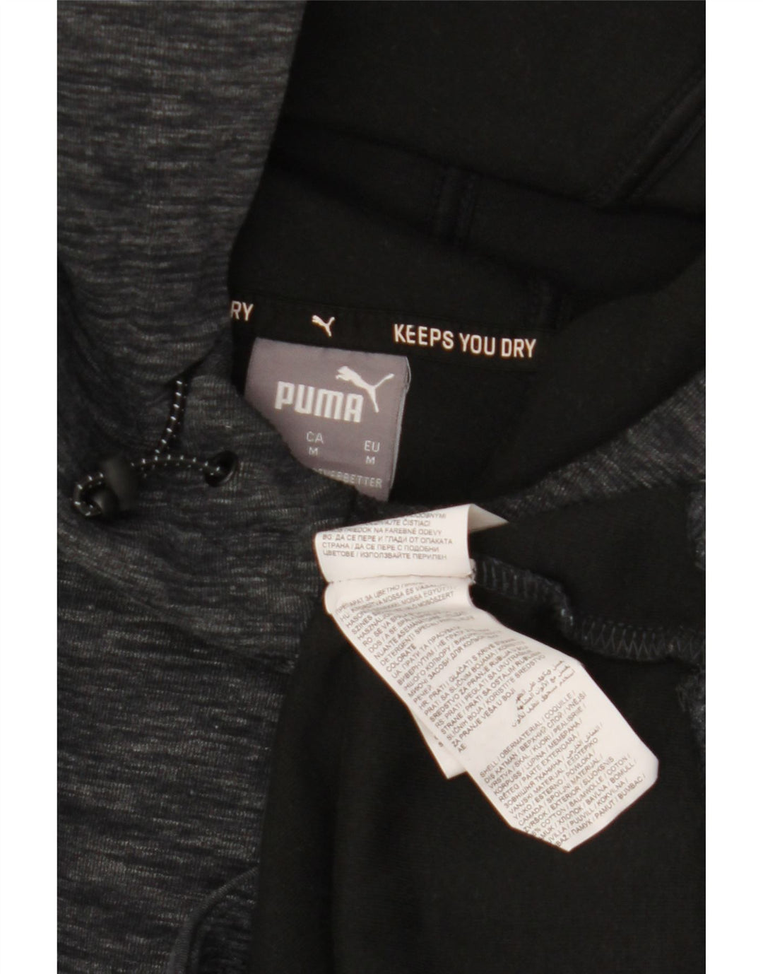 Puma Mens Hoodie Jumper Médio Cinza Algodão Flecked