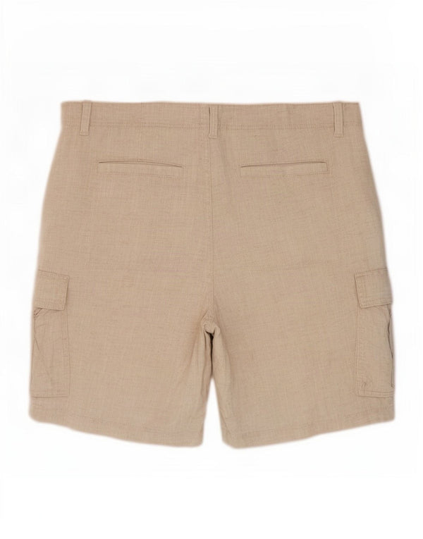 Shorts cargo feminino Marks & Spencer Reino Unido 18 XL W38 linho bege