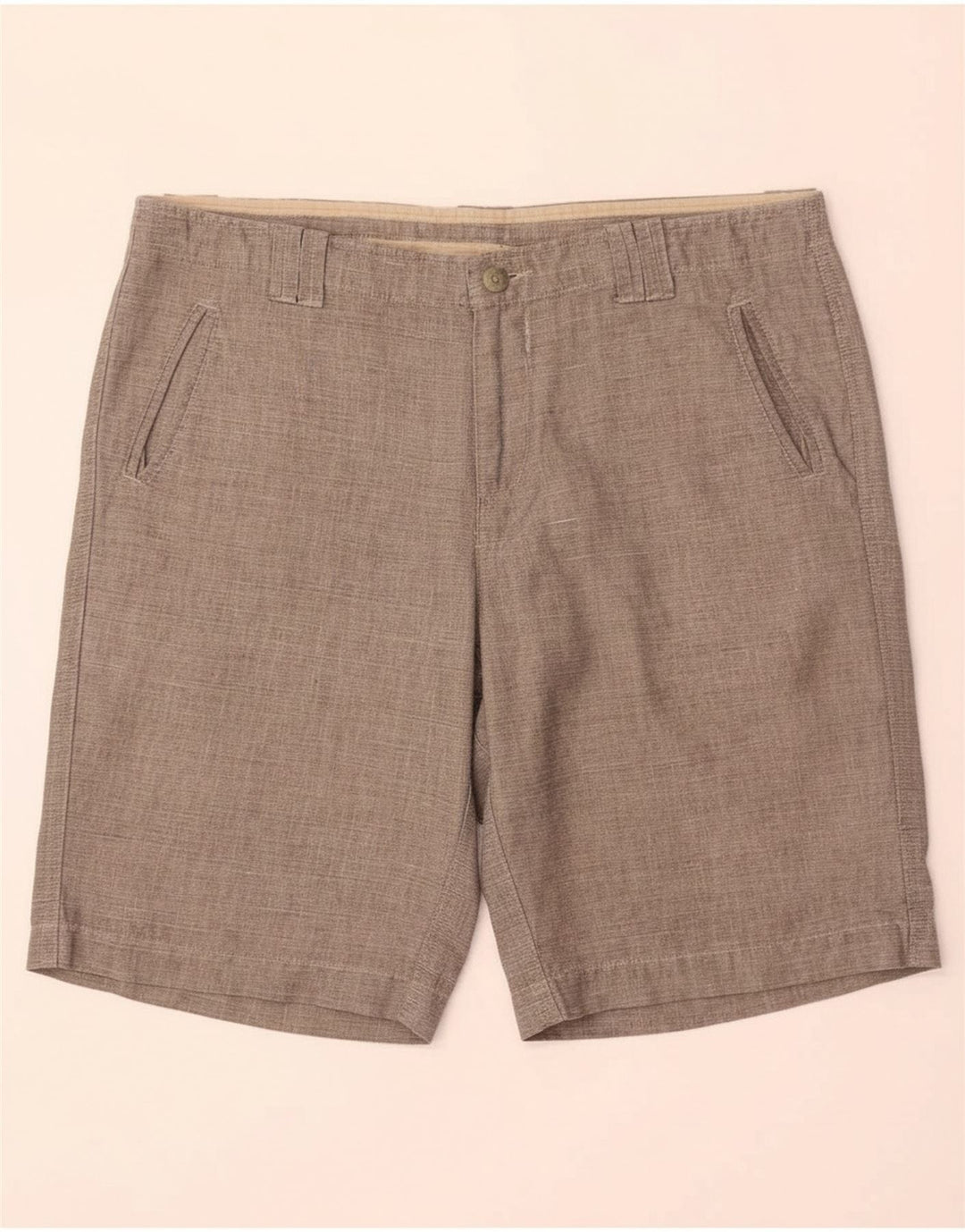BENETTON Mens Chino Shorts W32 Cinza Médio