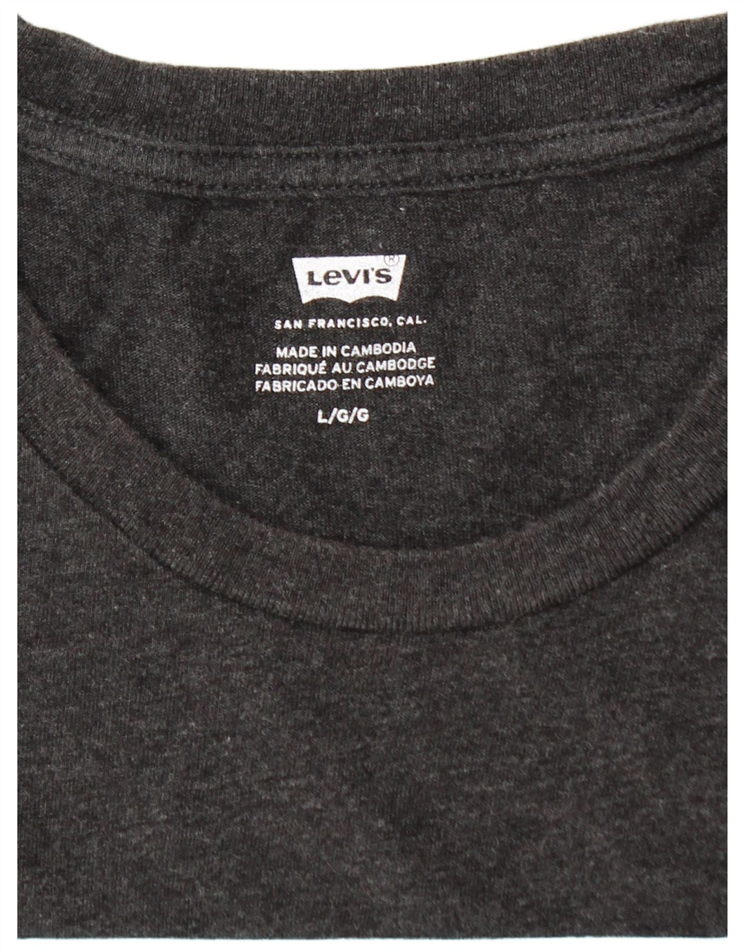Camiseta gráfica masculina Levi's Top grande de algodão cinza