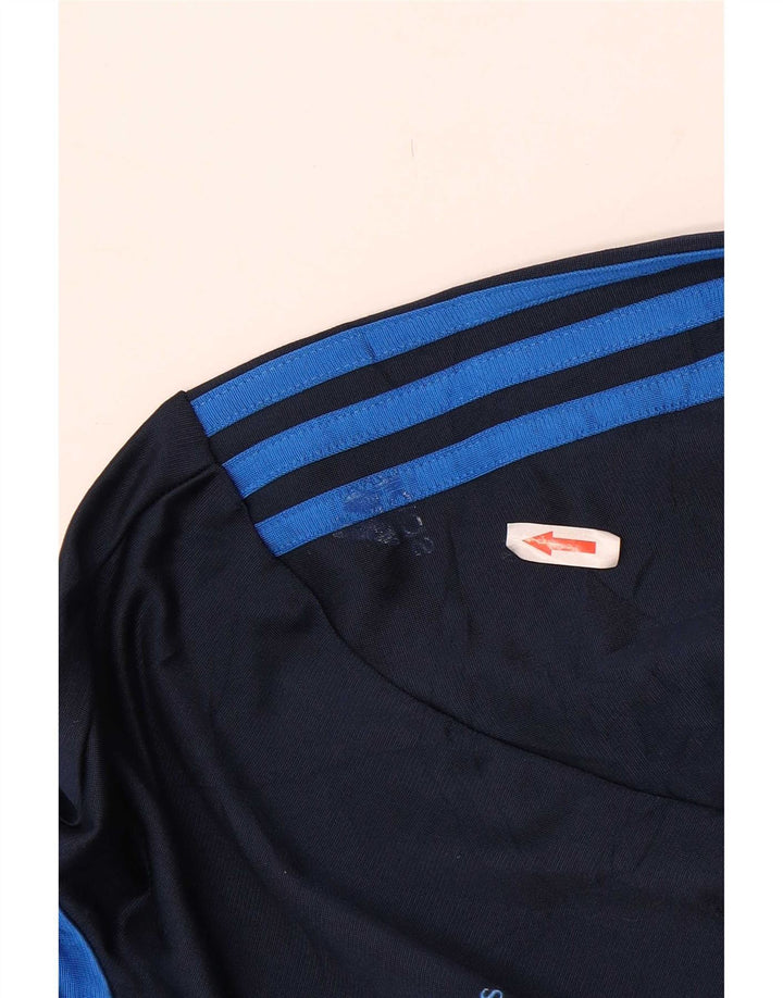 Adidas Mens Tracksuit Top Jacket UK 38/40 Médio Azul Marinho Poliéster