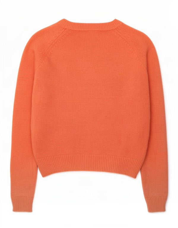 Suéter feminino Topshop com gola canoa Reino Unido 12 nylon laranja médio