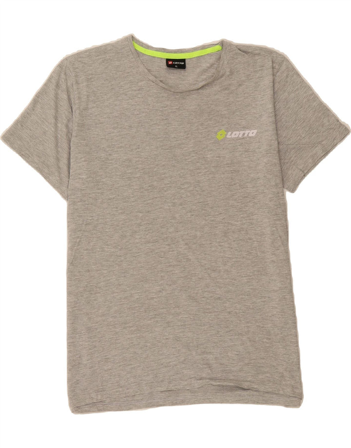 LOTTO Womens T-Shirt Top UK 18 XL Grey Cotton Vintage Lotto and Second-Hand Lotto from Messina Hembry 