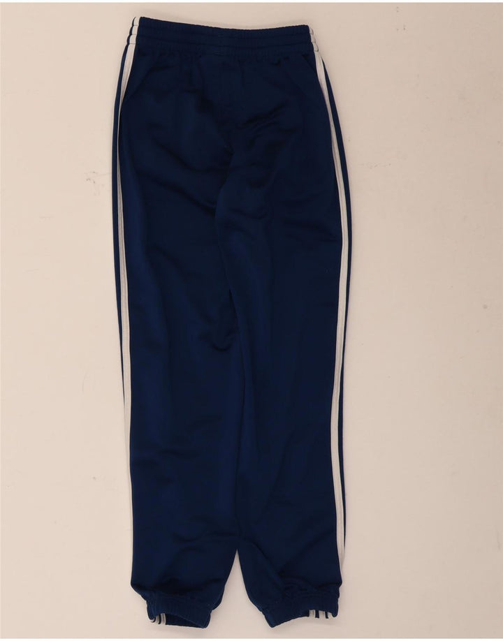 Adidas meninos calças de treino joggers 9-10 anos azul marinho poliéster