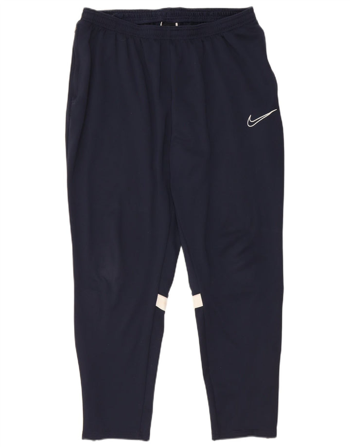 Calça de treino masculina Nike XL azul marinho colorblock poliéster