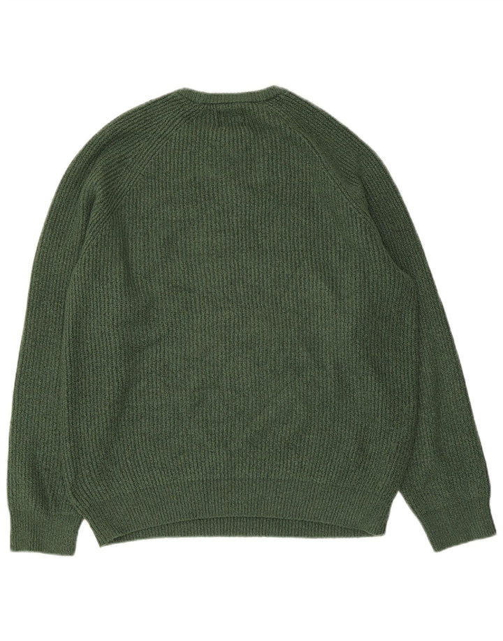 Suéter masculino Marks & Spencer com gola redonda, grande poliamida verde