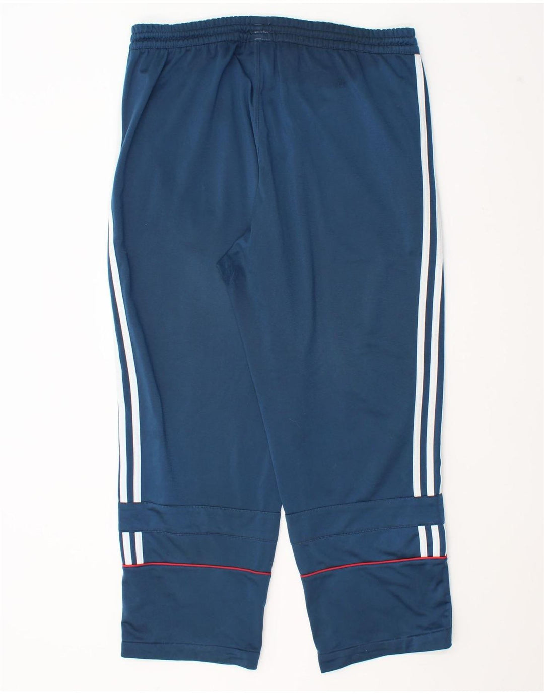 Calças de treino masculinas Adidas UK 40/42 poliéster azul médio