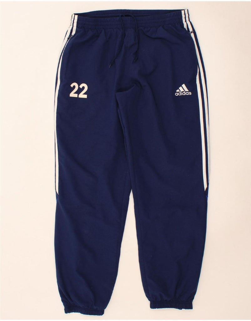 ADIDAS Mens Tracksuit Trousers Joggers UK 44/46 Large  Navy Blue Polyester Vintage Adidas and Second-Hand Adidas from Messina Hembry 