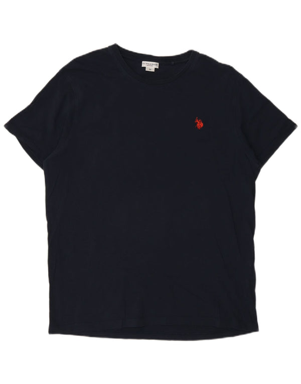 US Polo Assn. Camiseta Masculina Top Médio Algodão Azul Marinho