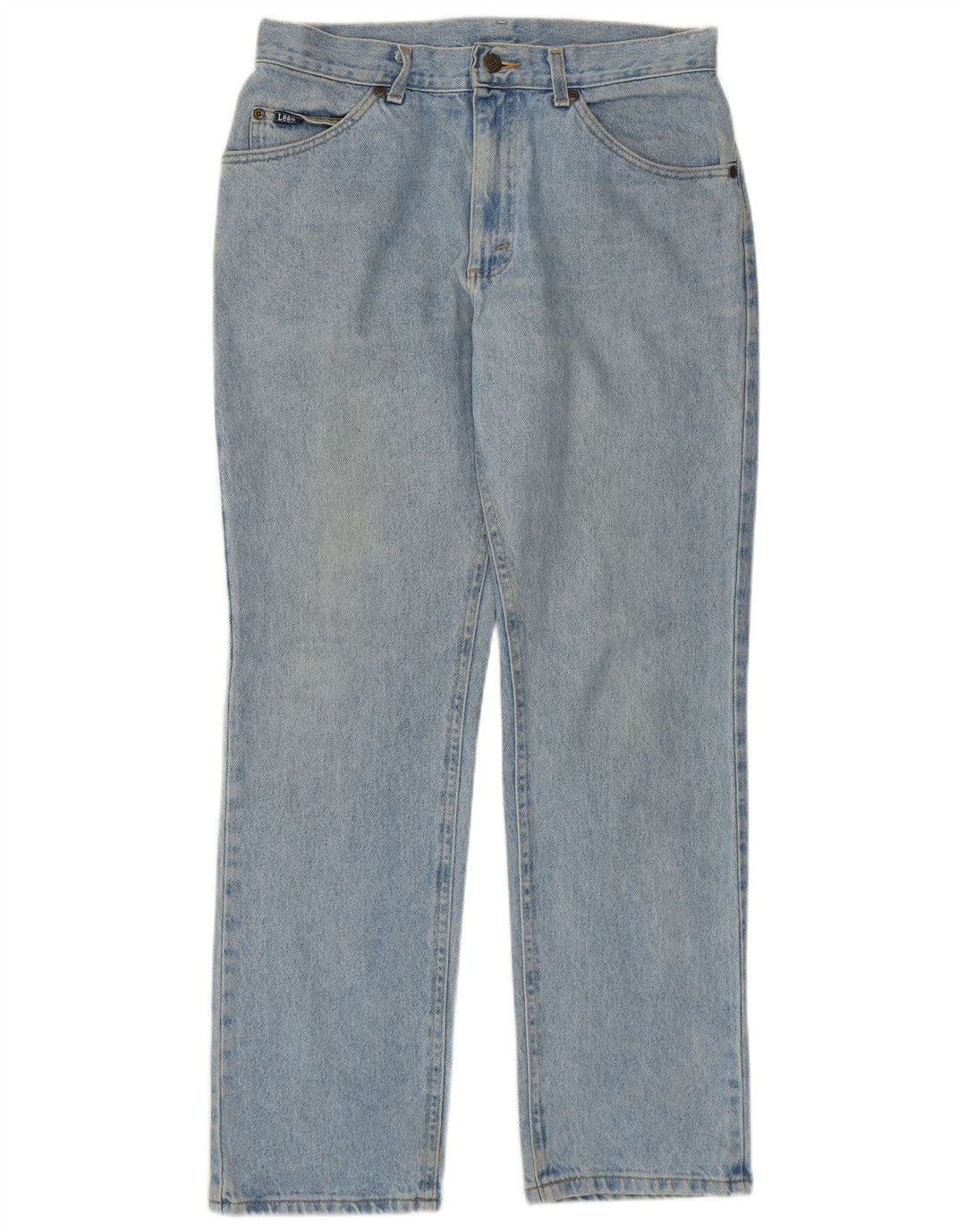 Lee Mens Straight Jeans W33 L30 Blue Cotton