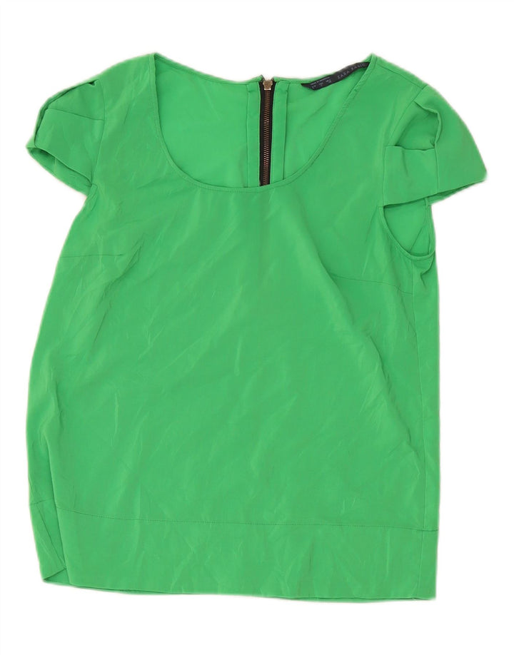 Blusa feminina ZARA UK 10 pequena verde
