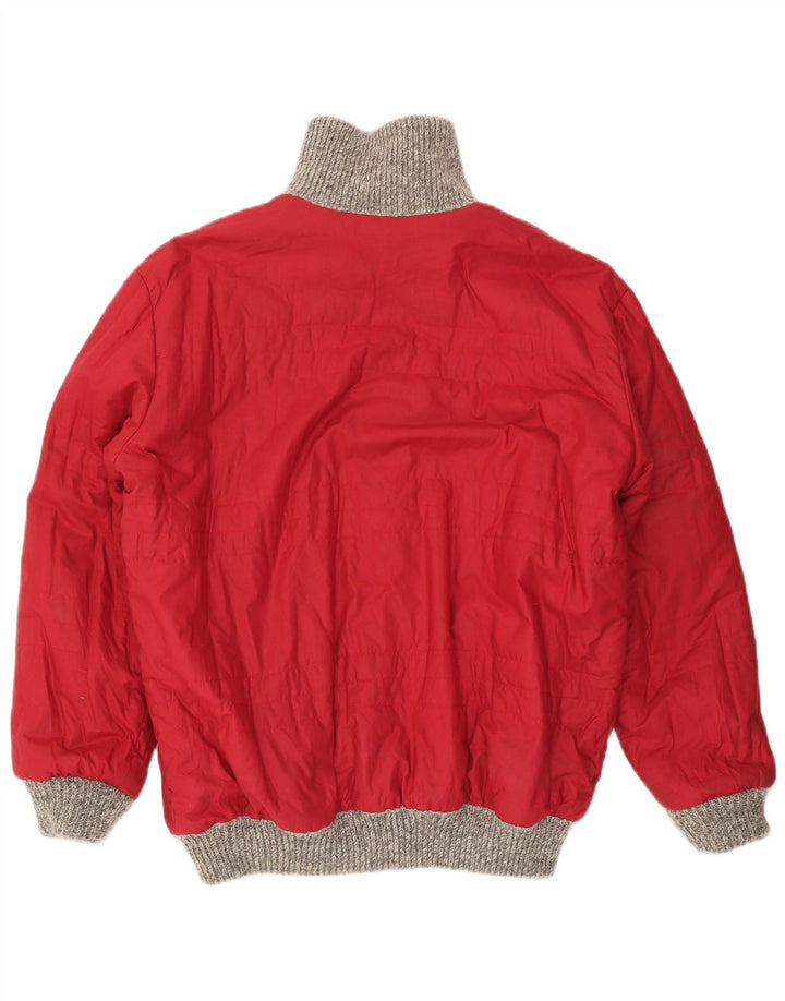 Jaqueta masculina Silvy Knit Reversível UK 40 Grande Cinza Geométrica