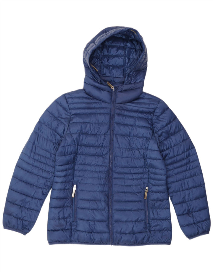Jaqueta acolchoada com capuz feminina Esprit UK 18 XL azul poliéster