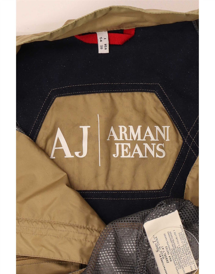 Jaqueta utilitária masculina Armani Jeans IT 54 XL poliamida bege