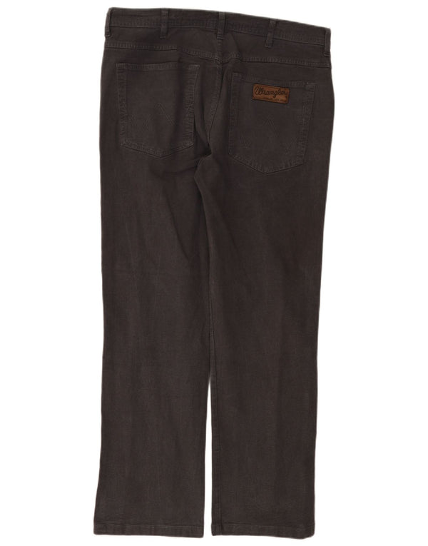 Wrangler Mens Arizona Stretch Calça Casual Reta W36 L29 Algodão Cinza