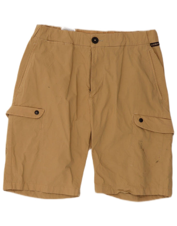Napapijri Meninos Cargo Shorts 15-16 Anos Grande W30 Algodão Bege
