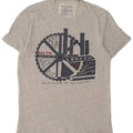 Camiseta gráfica masculina Jack Wills Top XS algodão cinza