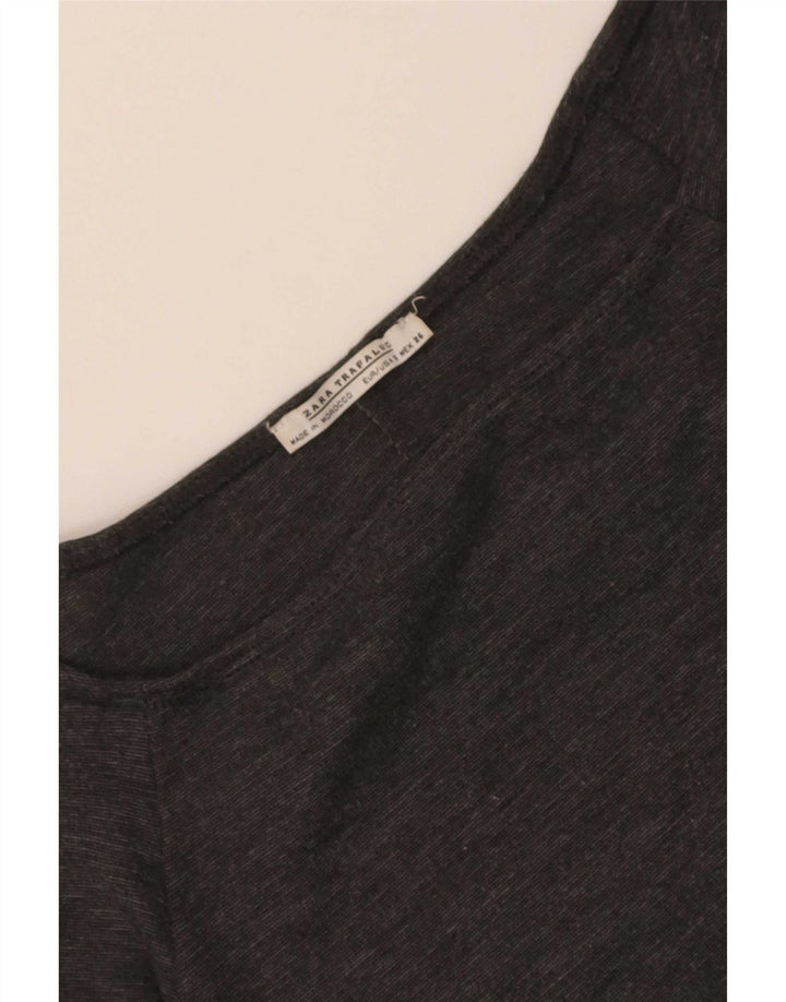 Macacão feminino Zara Lash manga 3/4 Reino Unido 8 pequeno cinza