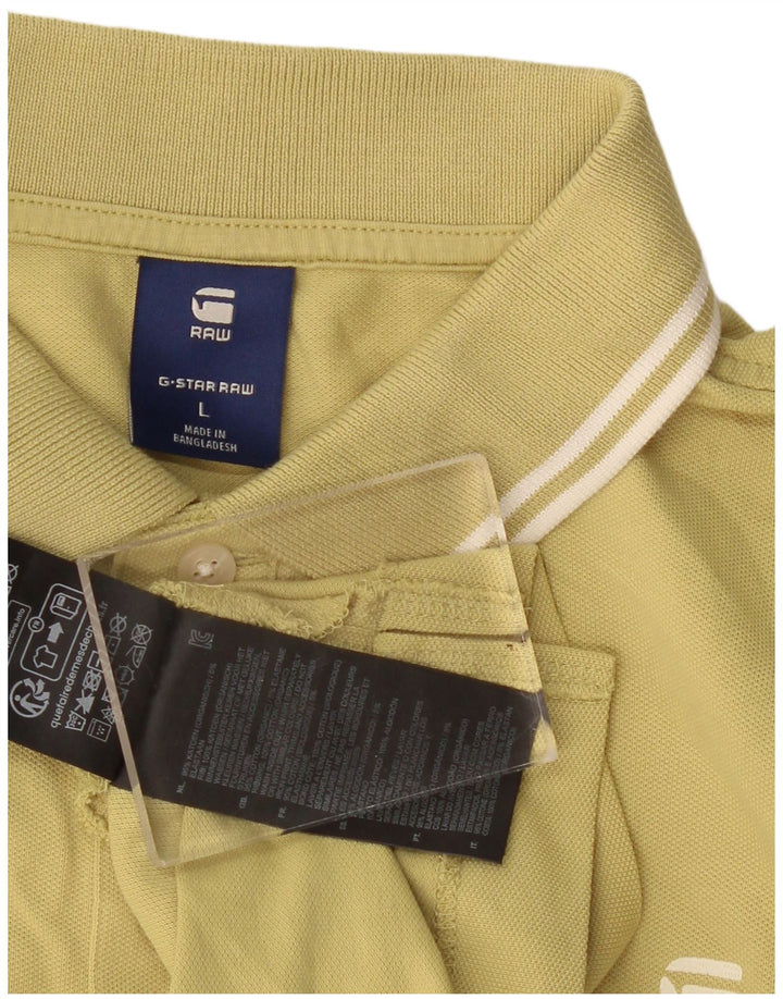 Camisa polo masculina G-Star grande algodão cáqui