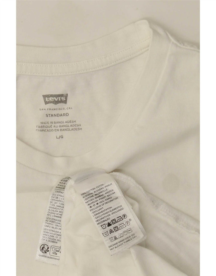 Camiseta masculina padrão Levi's Top grande de algodão branco