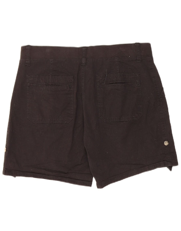 LEE Shorts feminino Riders Mid Rise Chino US 14 XL W34 algodão preto