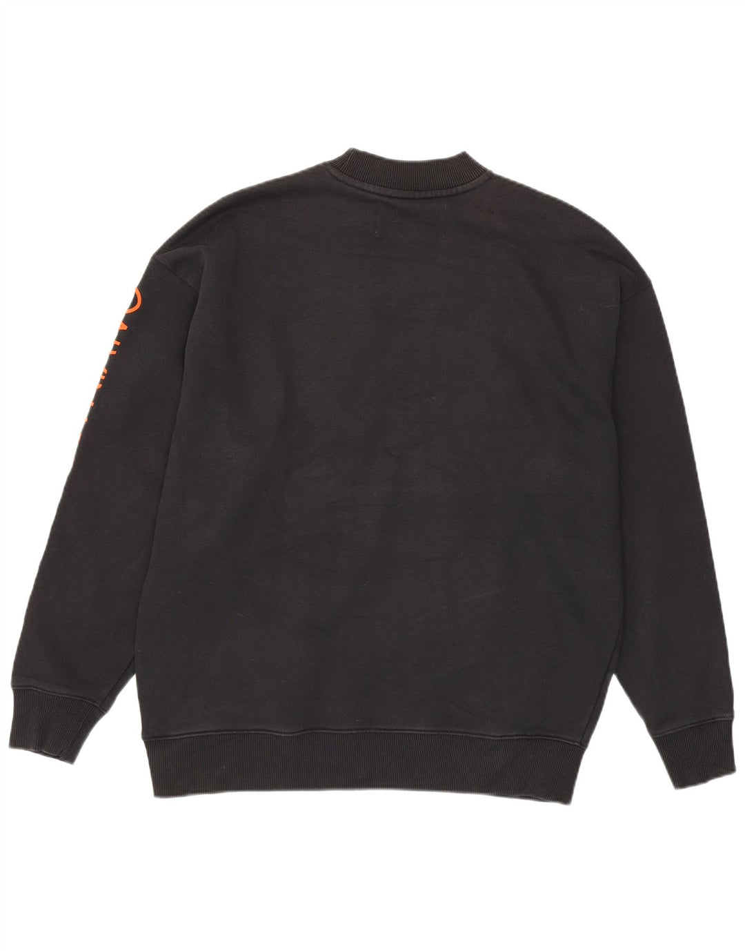 Calvin Klein Jeans Masculino moletom gráfico jumper pequeno algodão preto