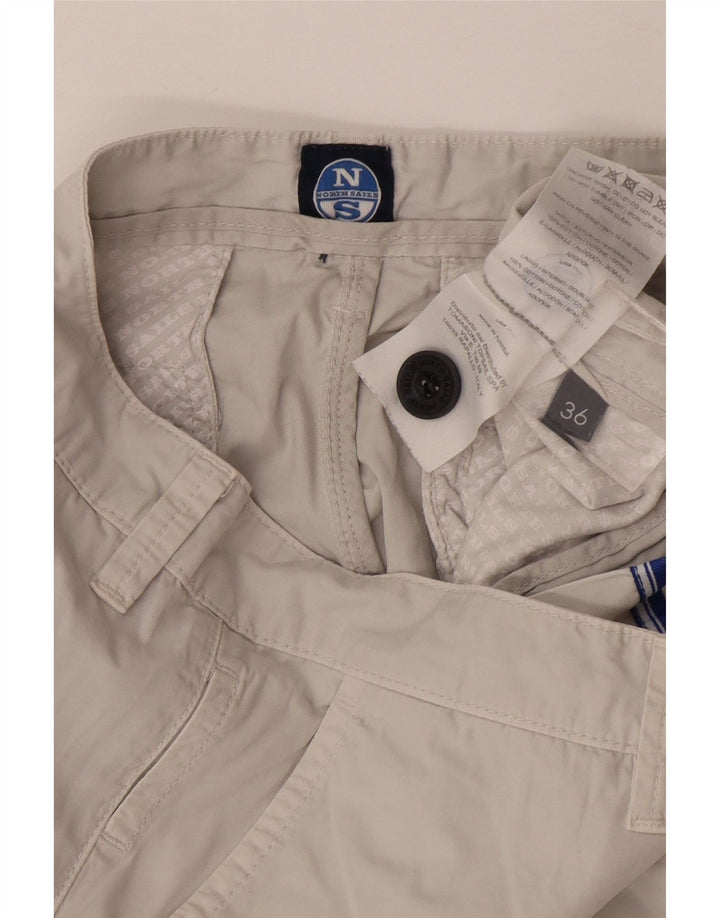 North Sails Mens Chino Shorts W36 Grande Algodão Bege