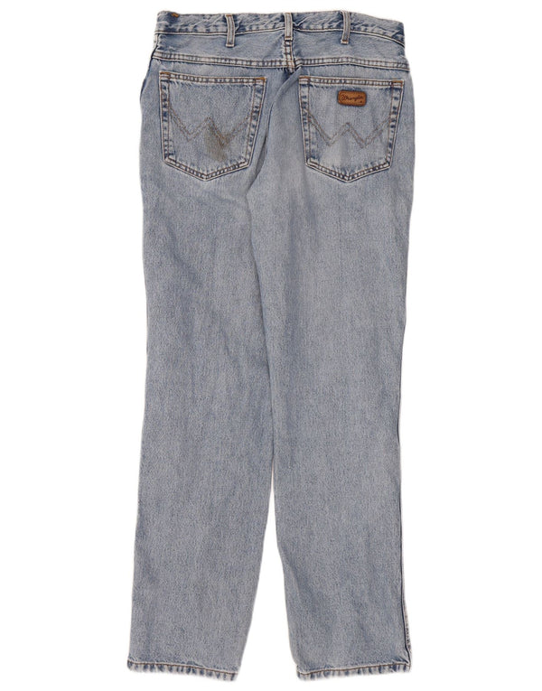 Wrangler Masculino Texas Straight Jeans W33 L32 Azul Algodão