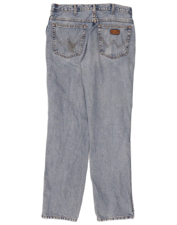 Wrangler Masculino Texas Straight Jeans W33 L32 Azul Algodão