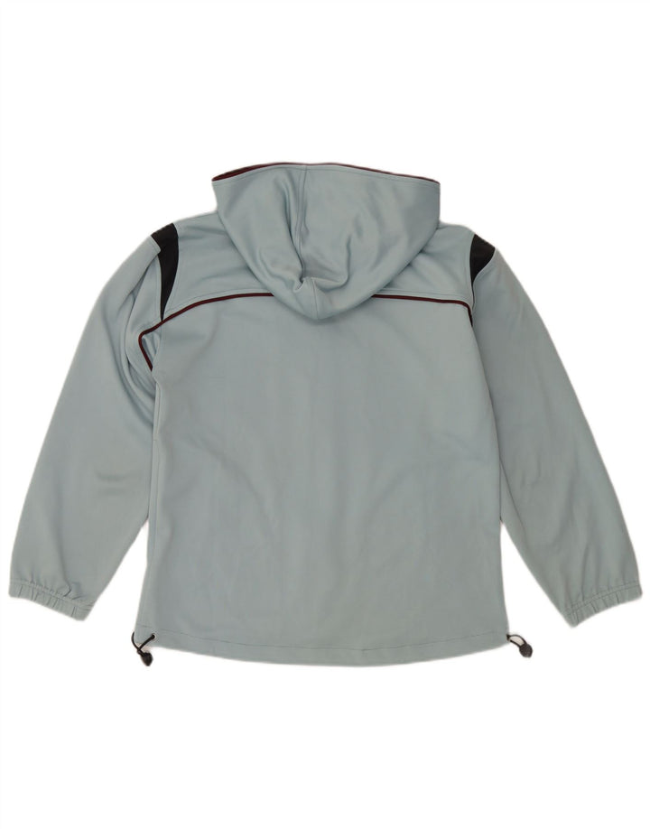 Asics Mens Hooded Tracksuit Top Jacket Pequeno Azul Colourblock Poliéster