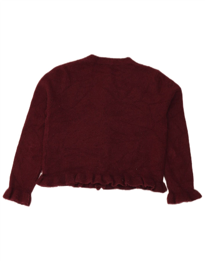 Zara Suéter Cardigan Feminino Crop Oversized Reino Unido 10 Pequeno Poliéster Marrom