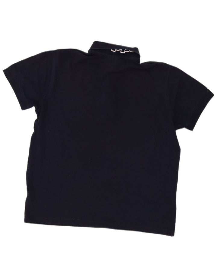 Camisa pólo gráfica masculina Kappa grande algodão azul marinho