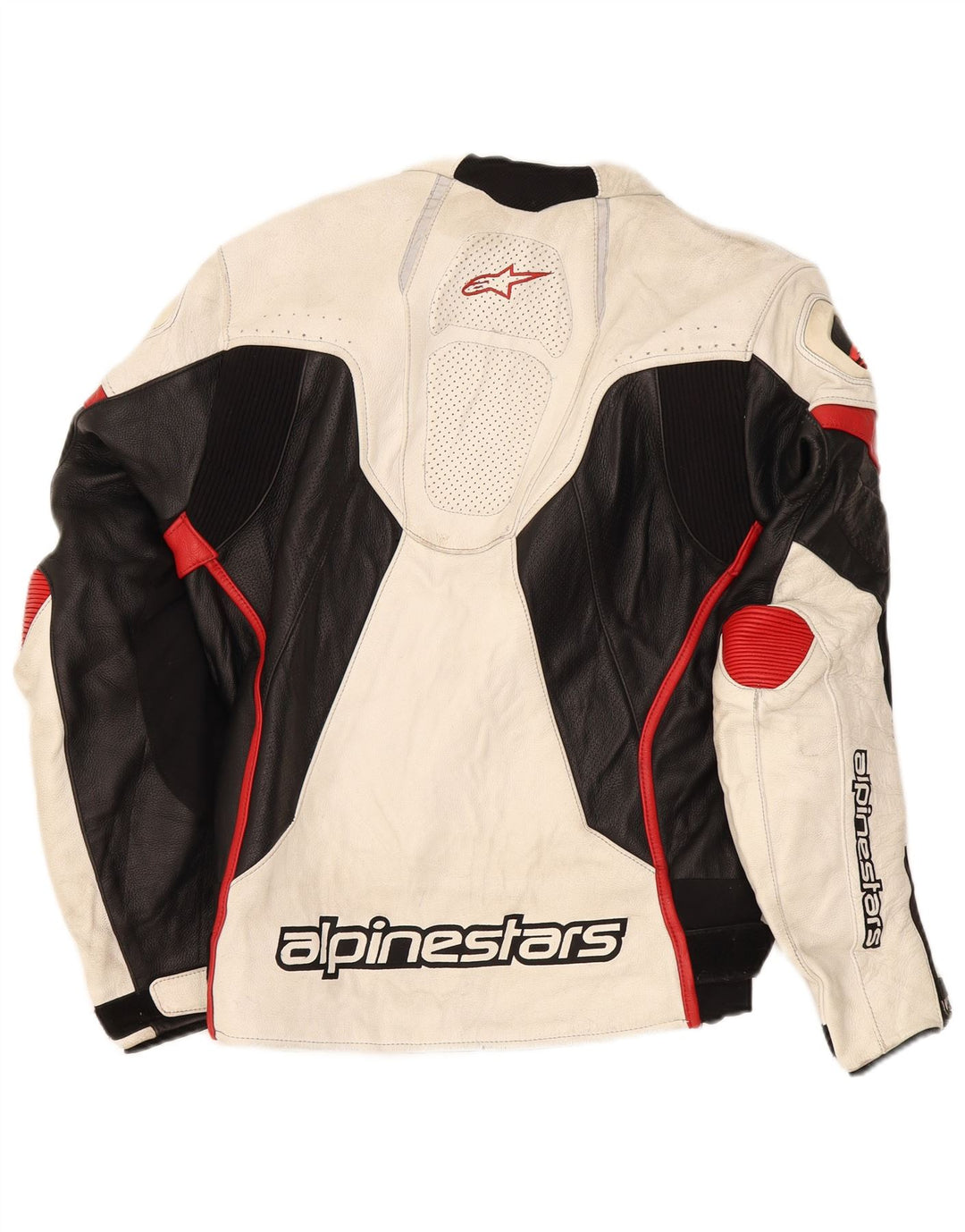 Jaqueta masculina Alpinestars Graphic Racer tamanho 52 grande bloco colorido branco