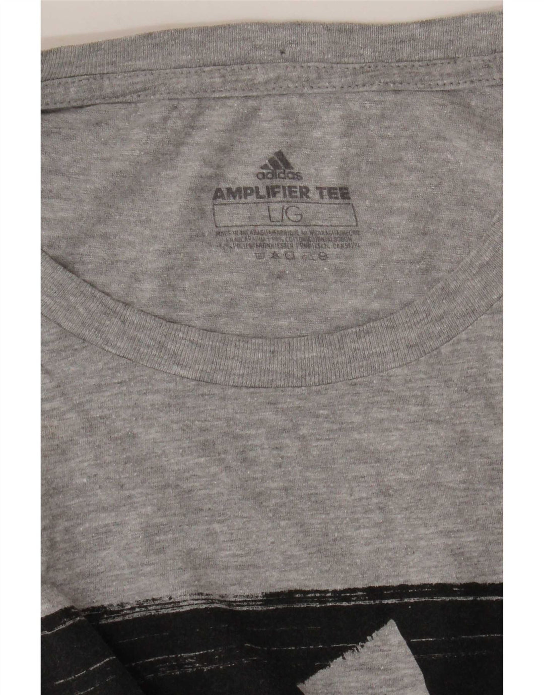 Camiseta Adidas Masculina Graphic Top Grande Algodão Cinza
