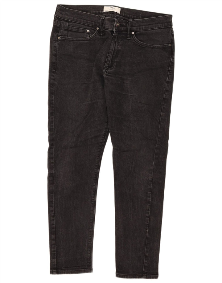 Jeans skinny masculino Marks & Spencer W32 L29 algodão preto