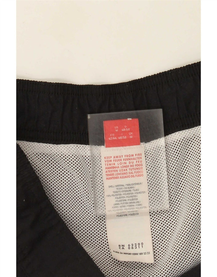 Shorts de natação masculinos Puma Graphic médio preto colorblock poliéster