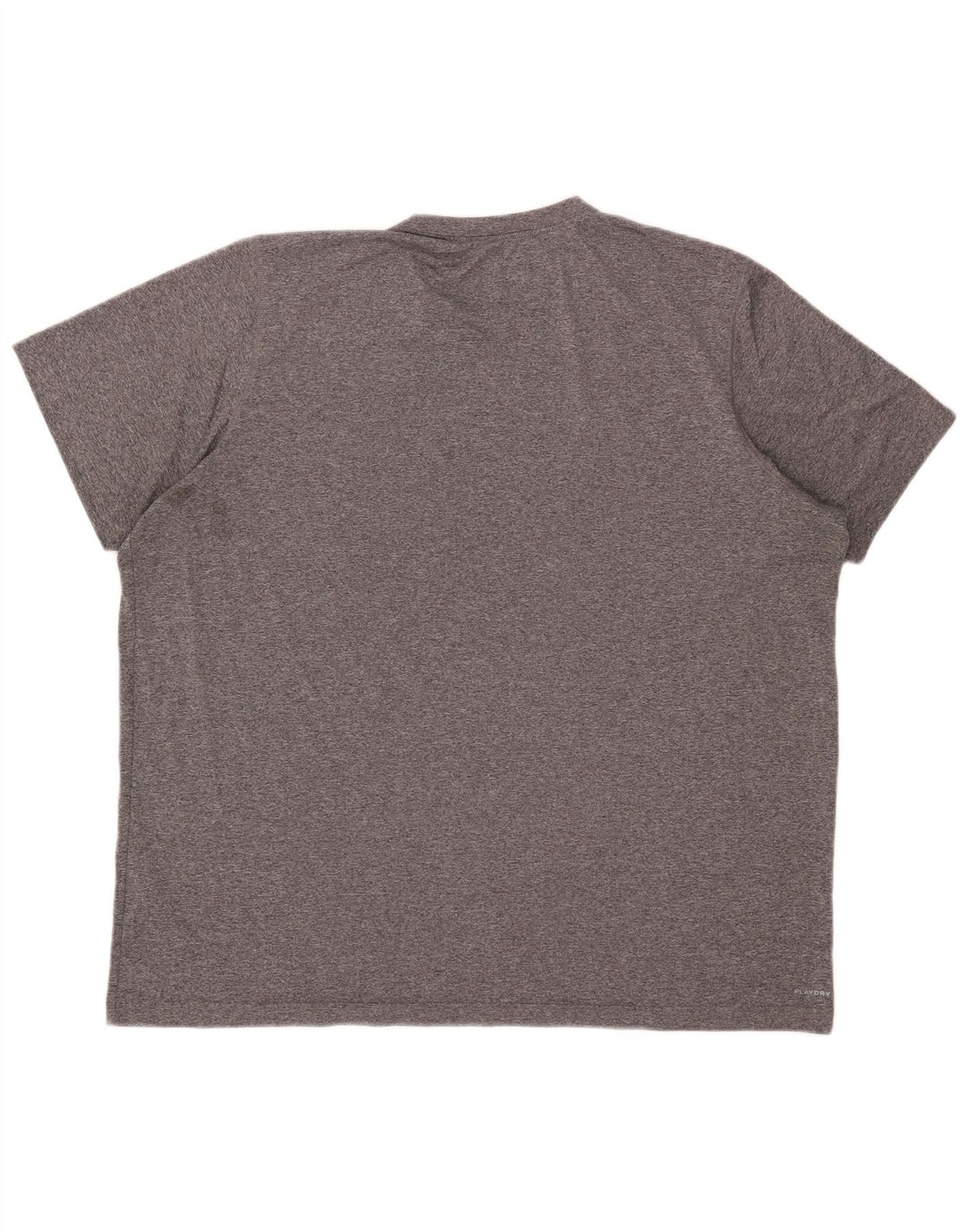 Camiseta masculina Reebok Top 2XL poliéster manchado cinza