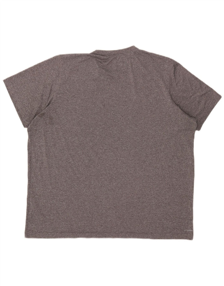 Camiseta masculina Reebok Top 2XL poliéster manchado cinza