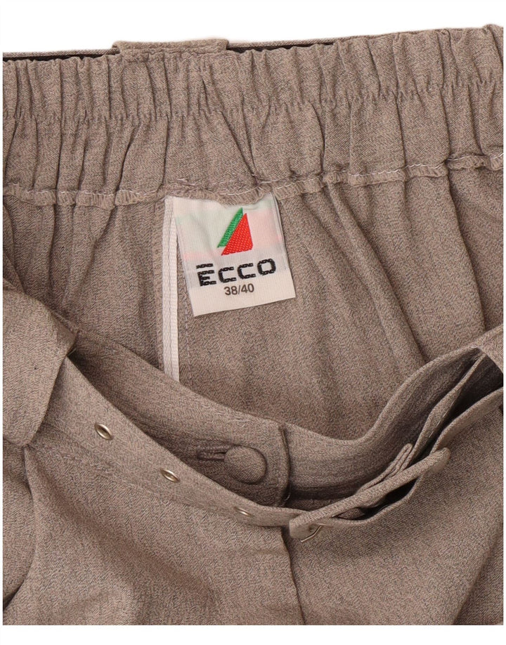 Shorts casuais femininos de cintura alta Ecco UE 38/40 médio W26 cinza clássico
