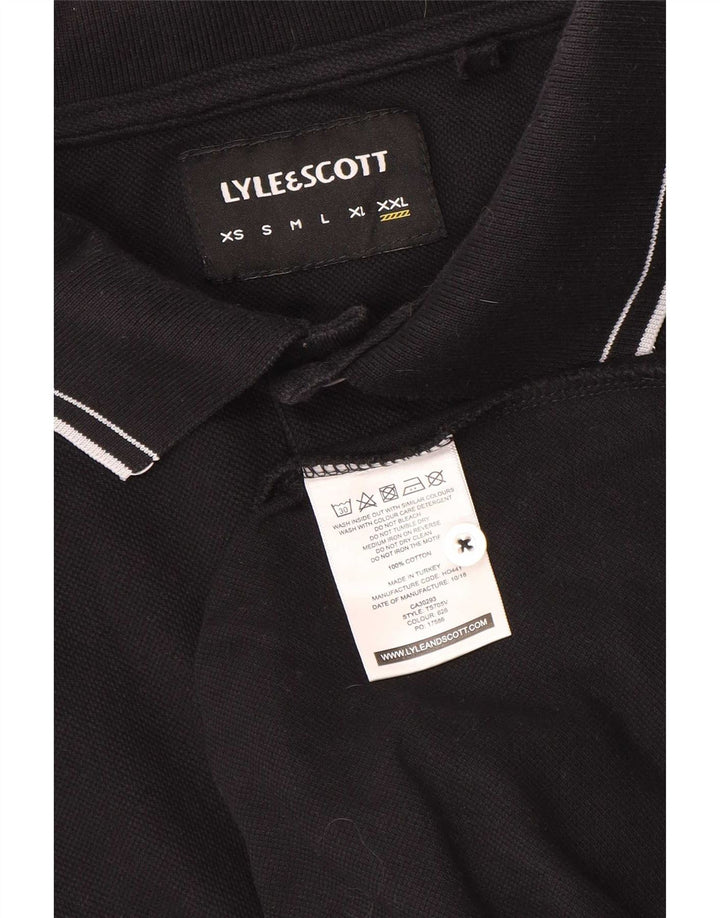 Camisa polo masculina Lyle & Scott 2XL algodão preto