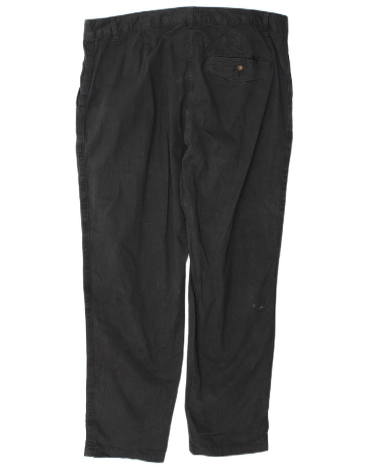 Calça feminina regular Marks & Spencer UK 16 W38 L29 algodão preto