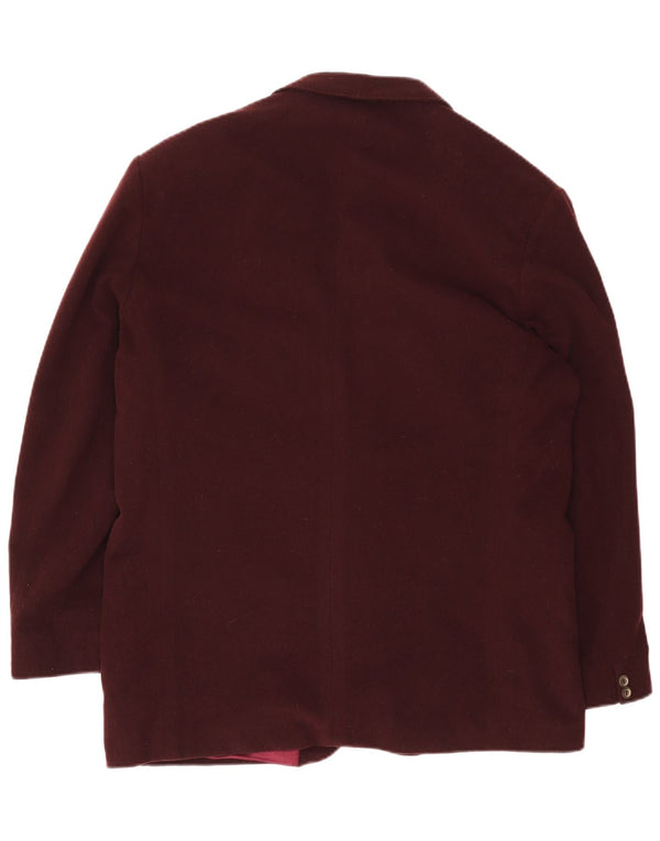 Yves Saint Laurent Mens 2 Button Blazer Jacket IT 54 2XL Burgundy Wool