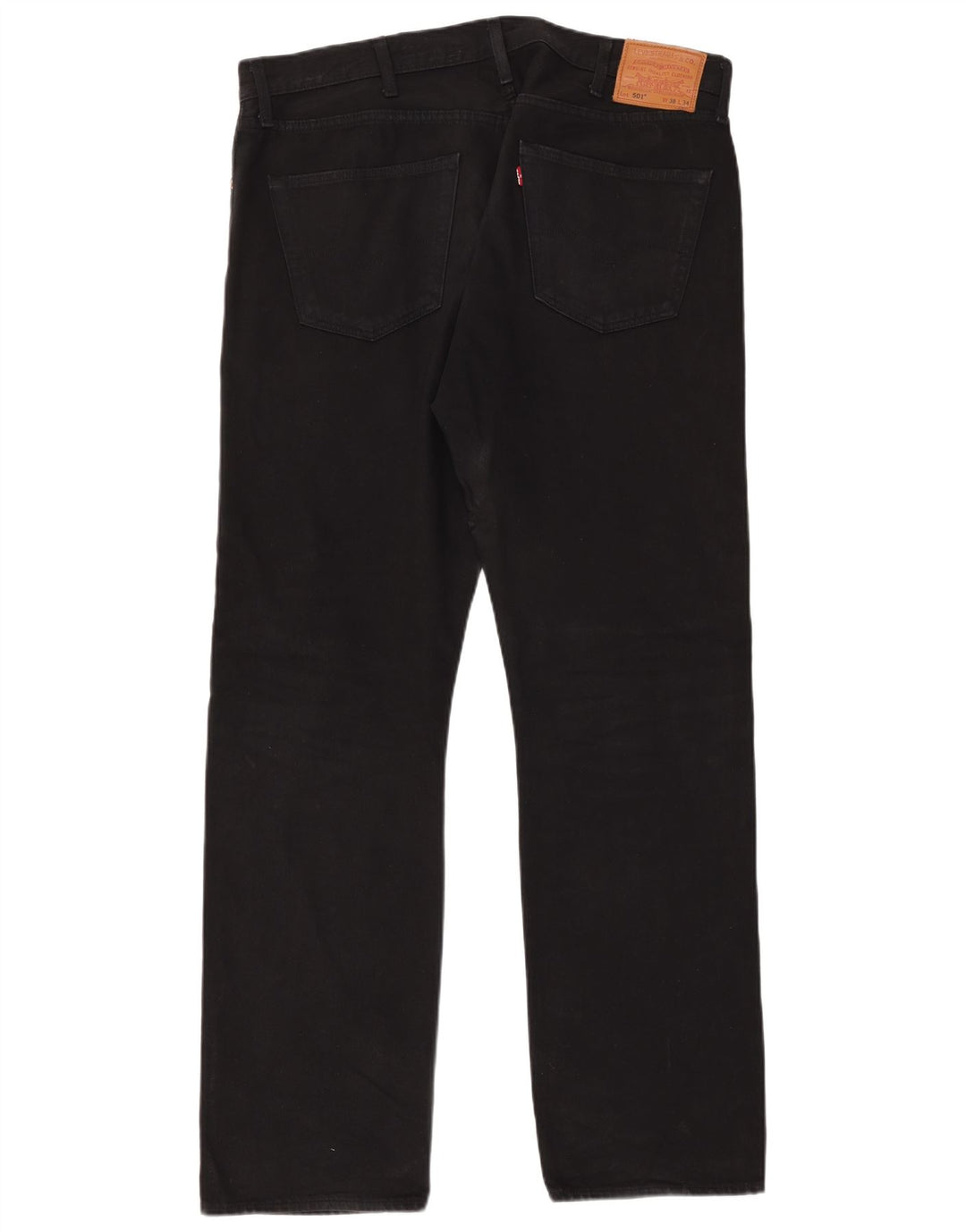 Jeans Levis 501 Straight Masculino W38 L34 Algodão Preto