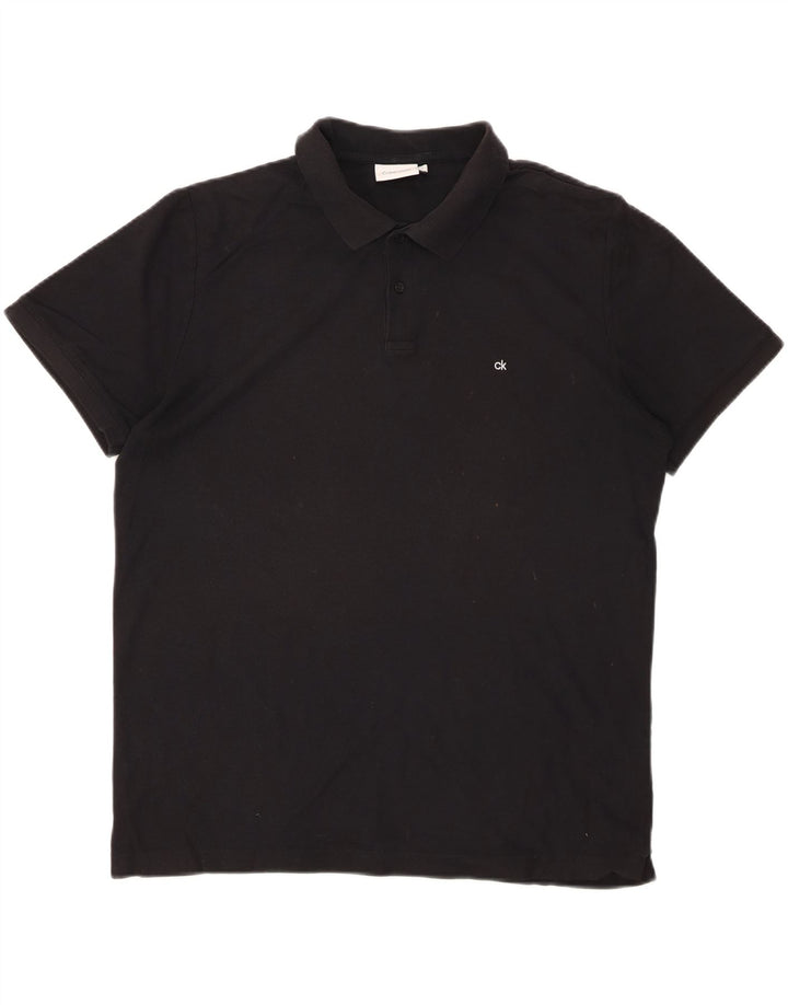 Camisa polo masculina CALVIN KLEIN grande algodão preto