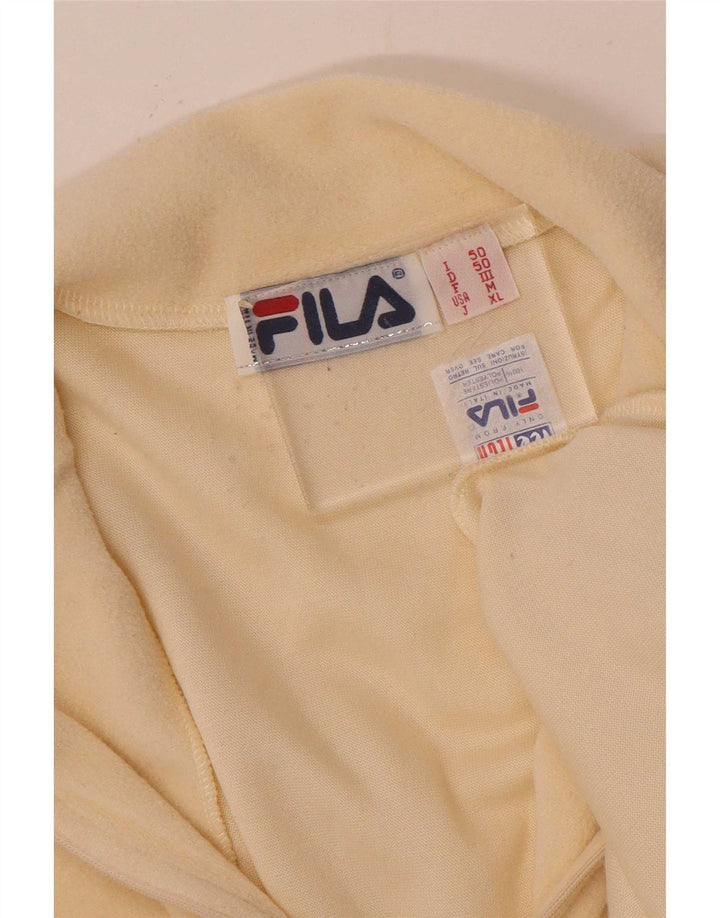 Fila Masculino Zip Neck Fleece Jumper IT 50 Médio Bege Poliéster