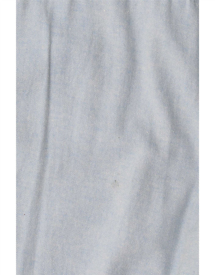 Camisa masculina de flanela Fat Face grande linho azul